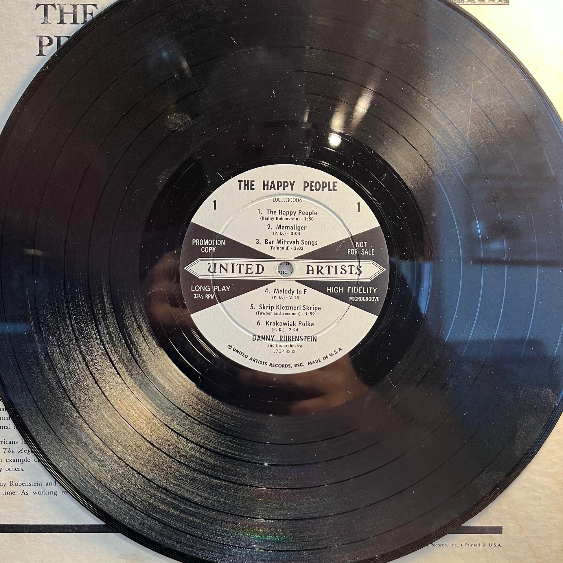 Danny Rubinstein And His Orchestra - The Happy People *PROMO* | Very Good (VG) Very Good (VG) - WORLD / USED *VERY GOOD*