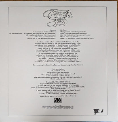 Fragile (CLEAR VINYL) | Mint (M) Mint (M) - ROCK *SEALED/CLEAR*