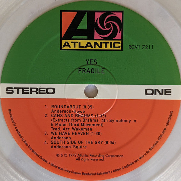 Fragile (CLEAR VINYL - REISSUE* | Mint (M) Mint (M) - ROCK *SEALED/CLEAR*