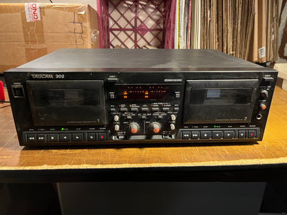 TASCAM 302 DUAL CASSETTE DECK - TESTED - WORKS! | -
